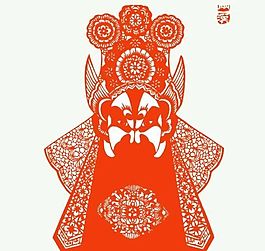 京劇人物剪紙 矢量CDR_19