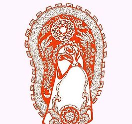京劇人物剪紙 矢量CDR_16