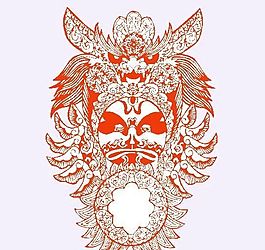 京剧人物剪纸 矢量CDR_04
