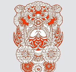 京劇人物剪紙 矢量CDR_02