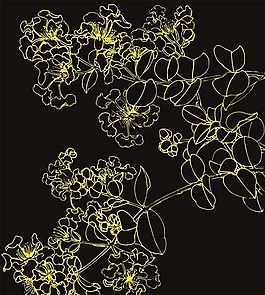 白描线条花纹-04 矢量CDR