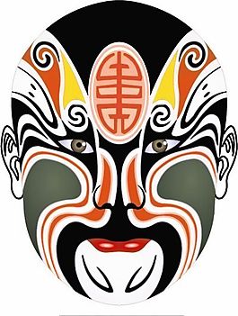 矢量京劇臉譜 AI