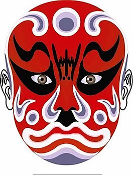 矢量京劇臉譜 AI
