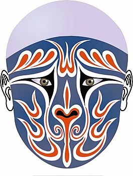 矢量京劇臉譜 AI