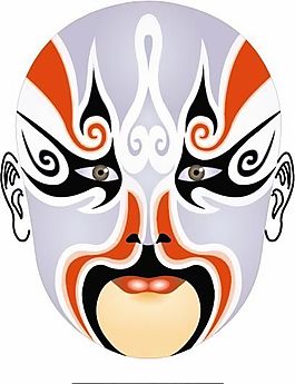 矢量京劇臉譜 AI