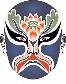 矢量京劇臉譜 AI