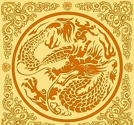 龍紋圖案矢量素材