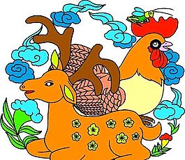 吉祥圖案 中華傳統(tǒng)圖案 動物裝飾圖案 矢量素材 CDR格式_0042