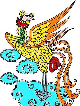 鳳凰 鳳紋圖案 鳥類裝飾圖案 矢量素材 CDR格式_0117