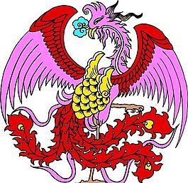 鳳凰 鳳紋圖案 鳥(niǎo)類裝飾圖案 矢量素材 CDR格式_0113