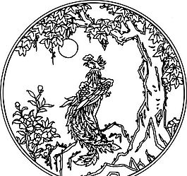 鳳凰 鳳紋圖案 鳥(niǎo)類裝飾圖案 矢量素材 CDR格式_0105