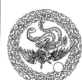 鳳凰 鳳紋圖案 鳥(niǎo)類裝飾圖案 矢量素材 CDR格式_0103
