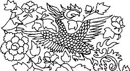 鳳凰 鳳紋圖案 鳥類裝飾圖案 矢量素材 CDR格式_0098