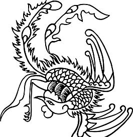 鳳凰 鳳紋圖案 鳥類裝飾圖案 矢量素材 CDR格式_0064