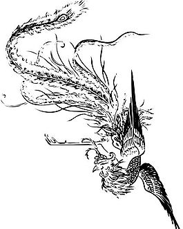 鳳凰 鳳紋圖案 鳥類裝飾圖案 矢量素材 CDR格式_0031