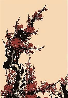 梅花國畫矢量素材