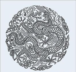 矢量龙的装饰图案