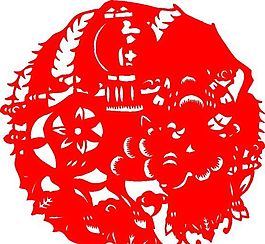 2009年牛年新春吉祥剪紙 牛 民間藝術(shù) 矢量素材 ai格式_10