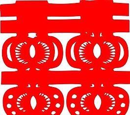 0056_雙喜字 囍 吉祥圖案 剪紙 矢量AI