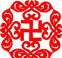 0034_雙喜字 囍 吉祥圖案 剪紙 矢量AI