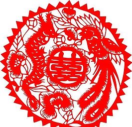 0012_雙喜字 囍 吉祥圖案 剪紙 矢量AI
