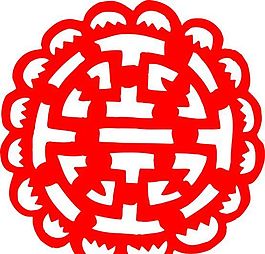 0008_雙喜字 囍 吉祥圖案 剪紙 矢量AI