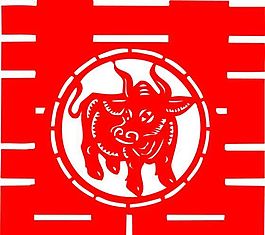 0062_雙喜字 囍 吉祥圖案 剪紙 矢量AI