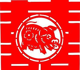 0036_雙喜字 囍 吉祥圖案 剪紙 矢量AI