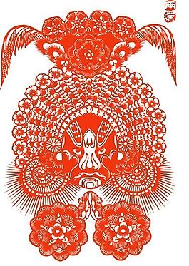 彭月 九里山 碎臉 中國傳統(tǒng)文化 京劇臉譜剪紙_61