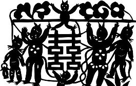 剪紙窗花 民俗事項(xiàng) 圖案 矢量 AI_0249