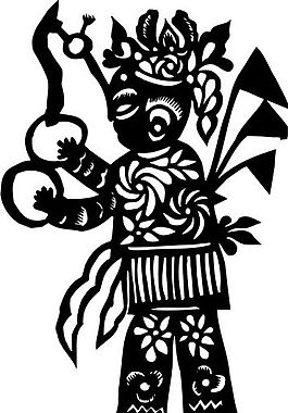 剪紙窗花 民俗事項(xiàng) 圖案 矢量 AI_0206