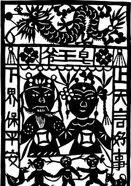剪紙窗花 民俗事項 圖案 矢量 AI_0127