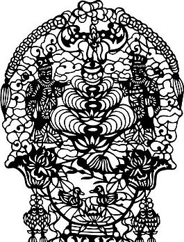 剪紙窗花 民俗事項(xiàng) 圖案 矢量 AI_0109