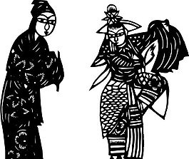 剪紙窗花 民俗事項(xiàng) 圖案 矢量 AI_0096