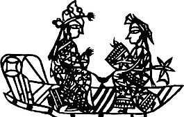 剪紙窗花 民俗事項(xiàng) 圖案 矢量 AI_0091
