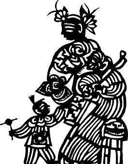 剪紙窗花 民俗事項(xiàng) 圖案 矢量 AI_0083