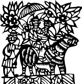 剪紙窗花 民俗事項(xiàng) 圖案 矢量 AI_0080