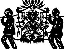 剪紙窗花 民俗事項(xiàng) 圖案 矢量 AI_0069