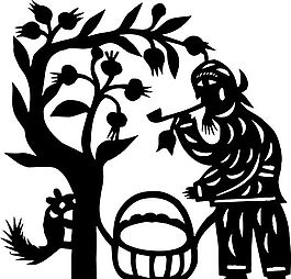 剪紙窗花 民俗事項(xiàng) 圖案 矢量 AI_0041