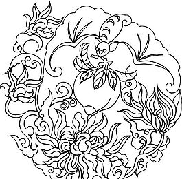 吉祥圖案 黑白 中華傳統(tǒng) 矢量 AI_0075