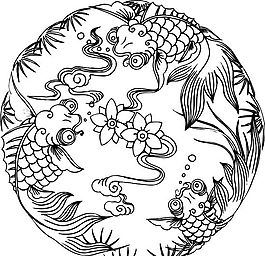 吉祥圖案 黑白 中華傳統(tǒng) 矢量 AI_0023