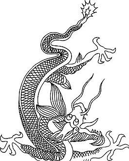 龍紋 中華傳統(tǒng) 花紋 黑白 裝飾 AI
