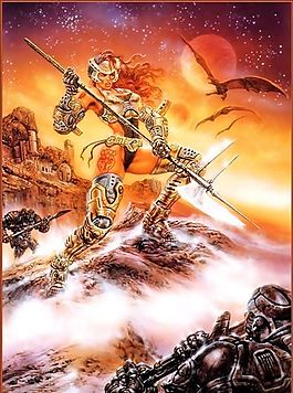 丙烯画人物 梦境幻影_122