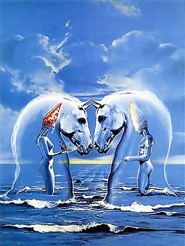 丙烯画人物 梦境幻影_104