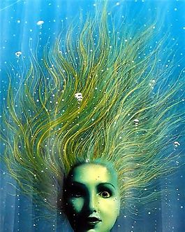 丙烯畫人物 夢(mèng)境幻影_049