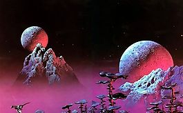 丙烯画人物 梦境幻影_037