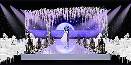 紫藤浪漫唯美婚禮儀式區(qū)效果圖