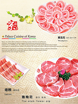 自助烤肉店菜單PSD圖片