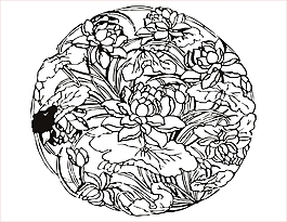 高清花紋花邊矢量圖下載