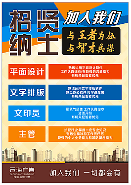 招聘海報